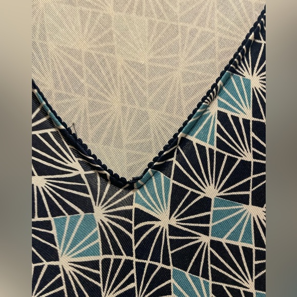 Diane von Furstenberg Blue Print Dress - size 6 EUC - Picture 6 of 7